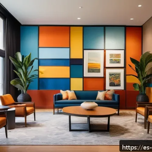 Home 31 호텔 서비스 디자인 - A warm and inviting hotel lobby designed for Spanish-speaking business travelers, featuring a modern...